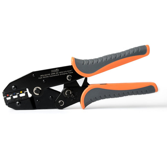 IWS-2210H Crimping Tool For Heat Shrink Connectors, Ratcheting Wire Crimpers 22-10 AWG