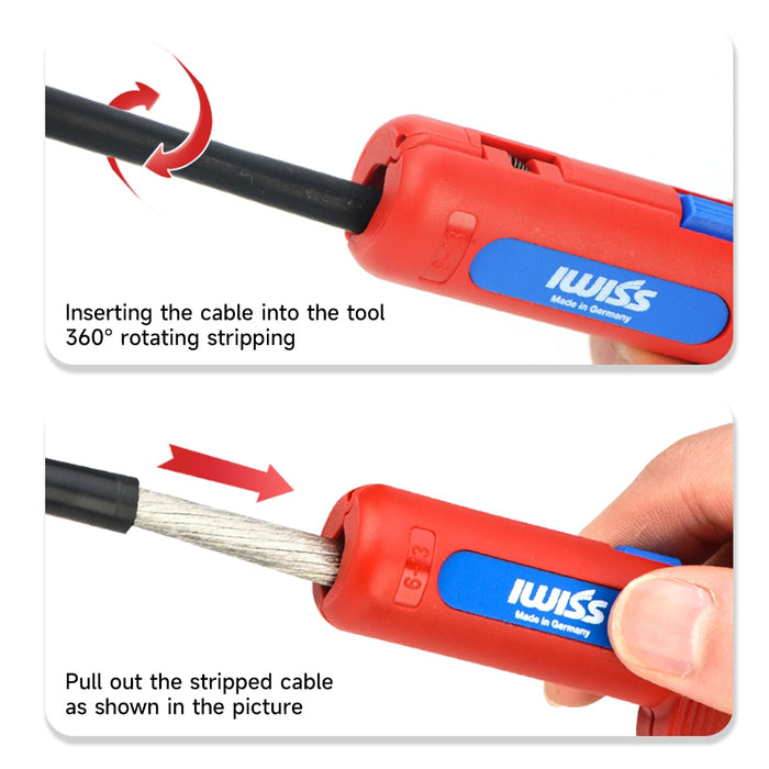 IWE-13 Round Cable Stripper for Round and Moisture-proof Cables working range 6-13 mm