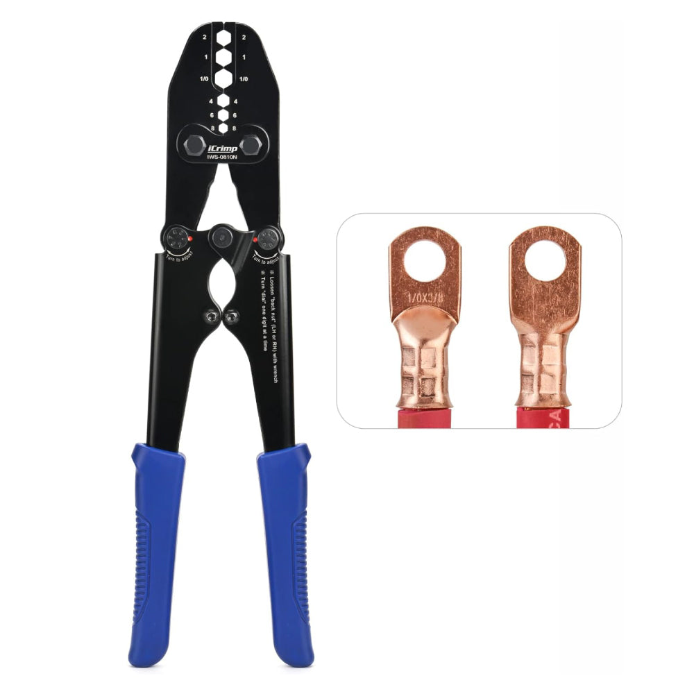 Hex Crimp Bench Mount Battery Cable Crimper for 8 to 1AWG Cable Lugs —  Iwiss Tools Co Limited
