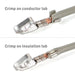 Open Barrel Crimping Tools crimping on conducror tab