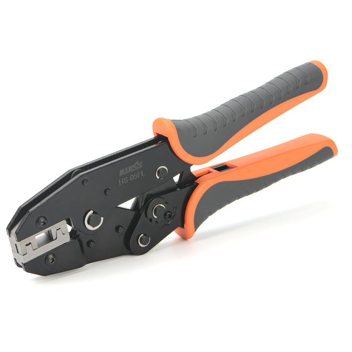 HS-05FL L-Shaped Elbow 4.8/6.3 Flag Type Wire Crimper, Insert Spring Bare Terminal Crimping Pliers