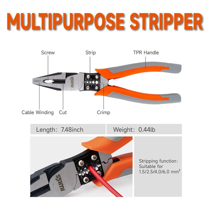 Ensemble d'outils de réparation à domicile de 7 pièces, s'adapte aux prises Rj45 à 6 et 8 broches, ensemble d'outils polyvalents