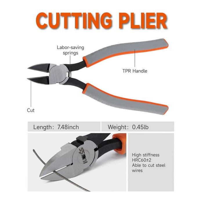 Ensemble d'outils de réparation à domicile de 7 pièces, s'adapte aux prises Rj45 à 6 et 8 broches, ensemble d'outils polyvalents