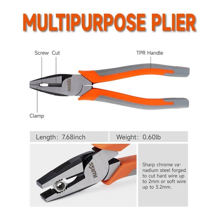 Ensemble d'outils de réparation à domicile de 7 pièces, s'adapte aux prises Rj45 à 6 et 8 broches, ensemble d'outils polyvalents