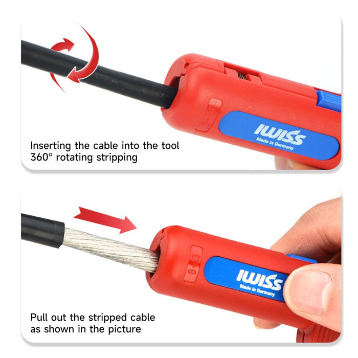 IWE-13 Round Cable Stripper for Round and Moisture-proof Cables working range 6-13 mm Ø