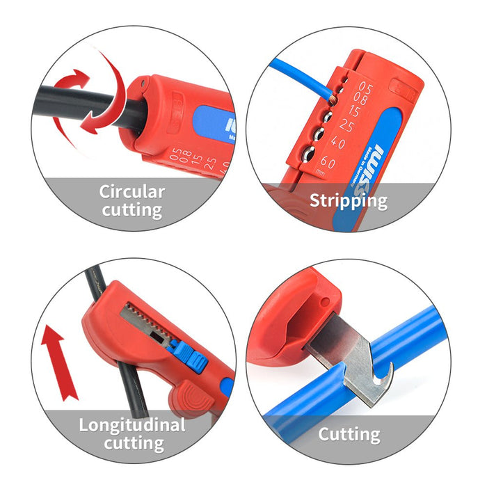 IWE-16 Quadro Multifunctional Stripper with Stripping and Skinning Range 20-10 AWG (0,5 - 6,0 mm²)