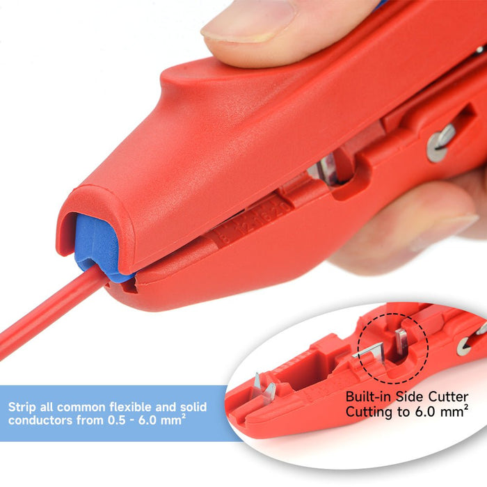 IWE-300 Multifunctional Insulated Stripper Stripping and Crimping with one tool  Stripping from 20-10 AWG (0.5 to 6.0 mm²)