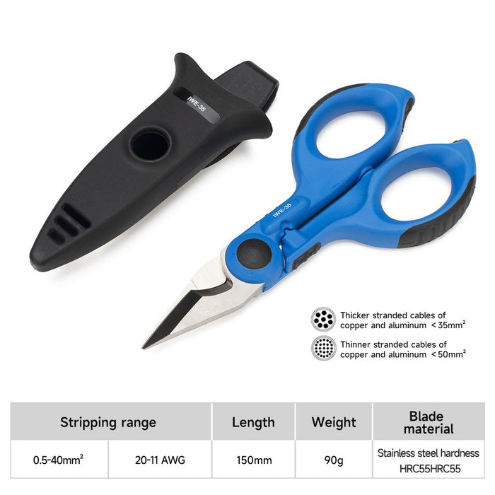 IWE-35 Cable Scissors with Stripping and Crimping Function Electricians' Shears