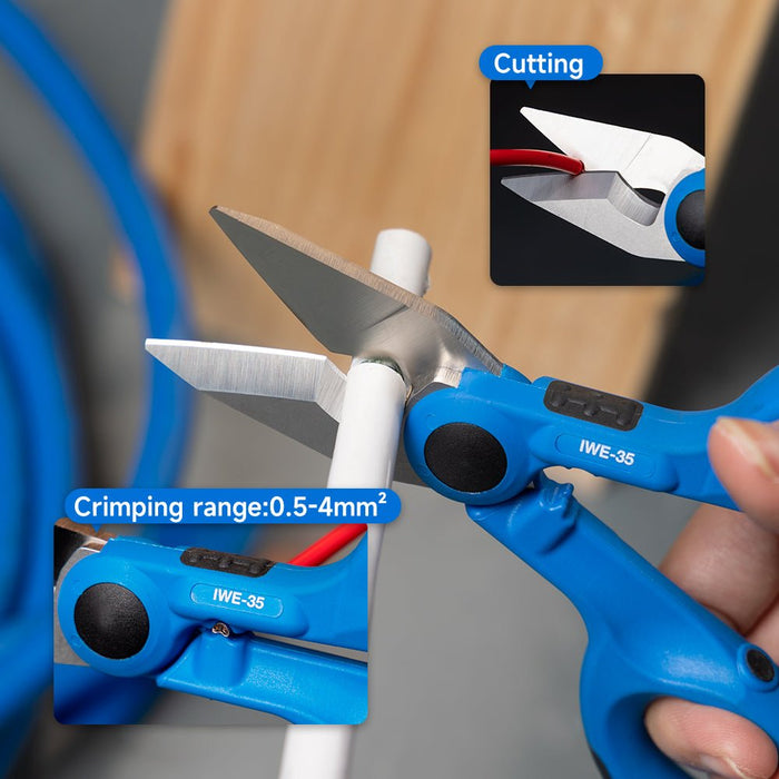 IWE-35 Cable Scissors with Stripping and Crimping Function Electricians' Shears