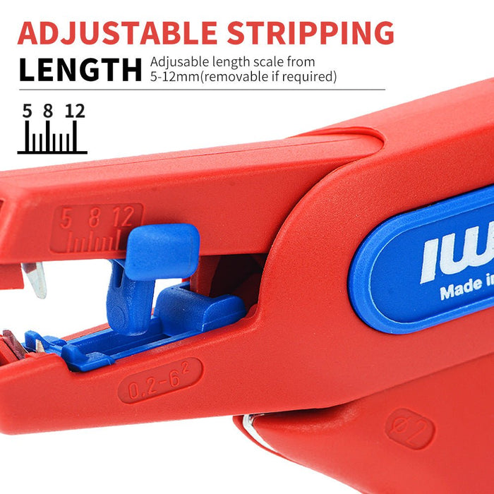 IWE-5 Wire Stripping Pliers Adjustable 24-10 AWG (0.2-6.0 mm²)