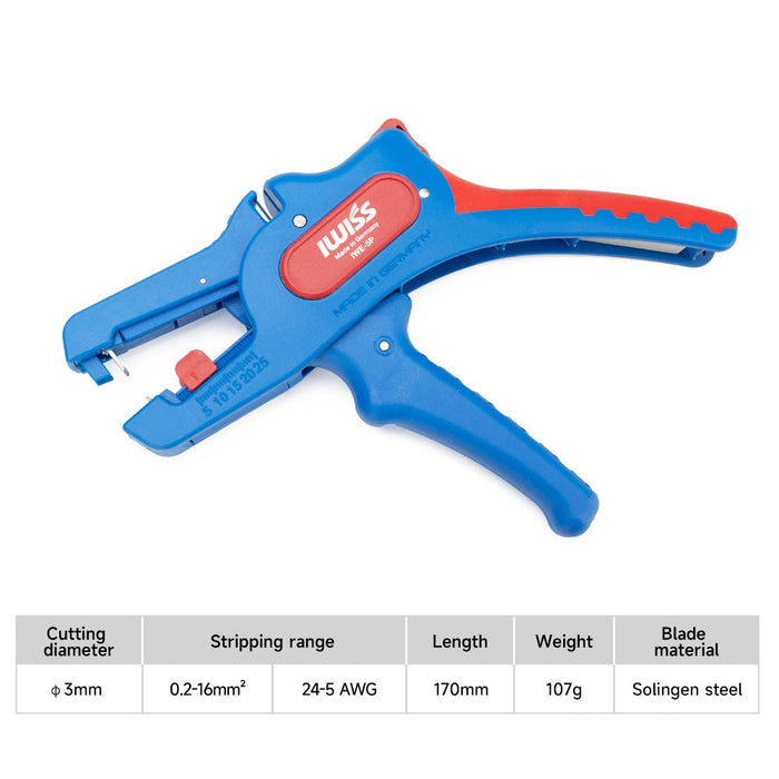 IWE-5 Wire Stripping Pliers Adjustable 24-10 AWG (0.2-6.0 mm²)