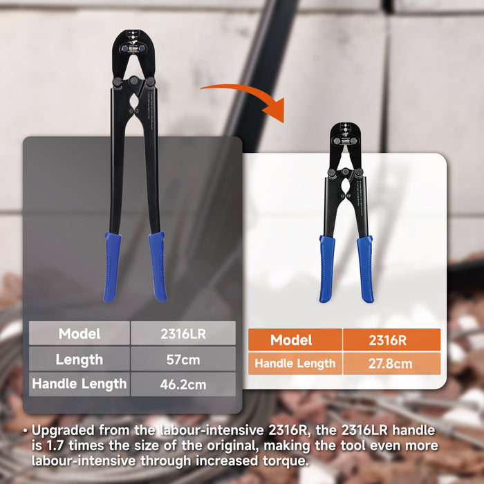 IWS-2316LR 22 Inch Stainless Steel Swage Stud Crimper for 1/8" to 3/16" Stainless Steel Wire Rope Tensioners