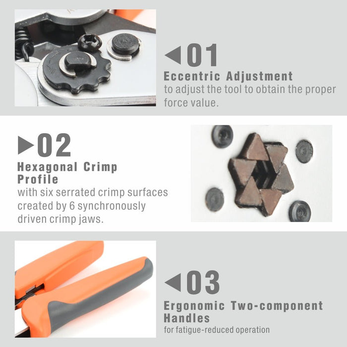 Characteristics of Square Self-Adjustable Crimping Tools 