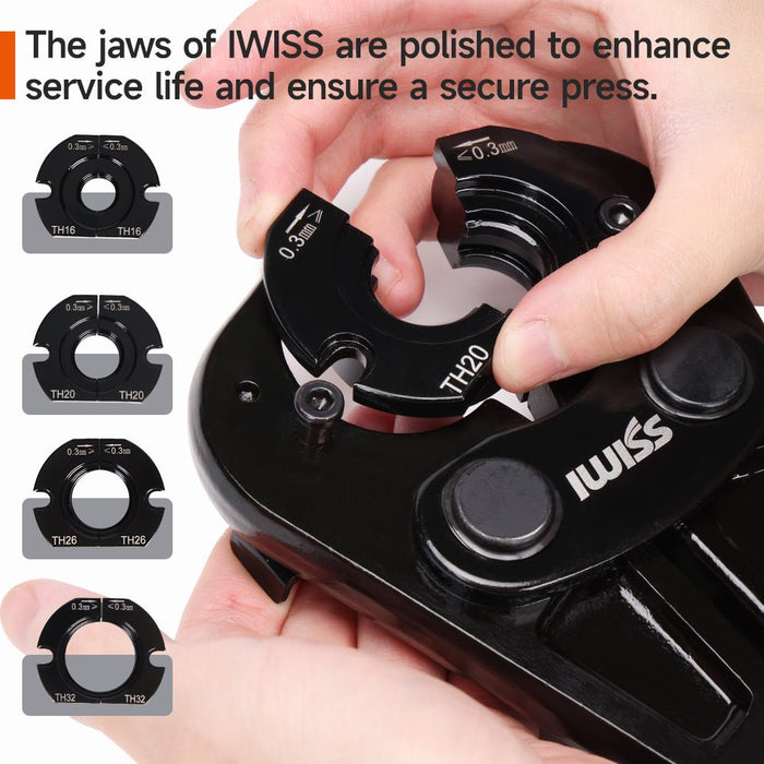 IWS-1632BF Pince à sertir pour raccords Multicouches et PER avec poignée extensible（16,20,26,32mm）