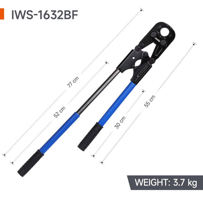 IWS-1632BF Pince à sertir pour raccords Multicouches et PER avec poignée extensible（16,20,26,32mm）