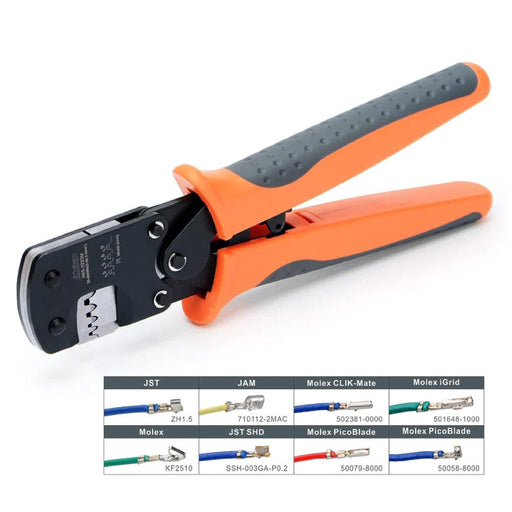 IWS-3220M Micro Connector Pin Crimping Tool 0.03-0.52mm² 32-20AWG Ratcheting Crimper for D-Sub,Open Barrel suits Molex,JST,JAE