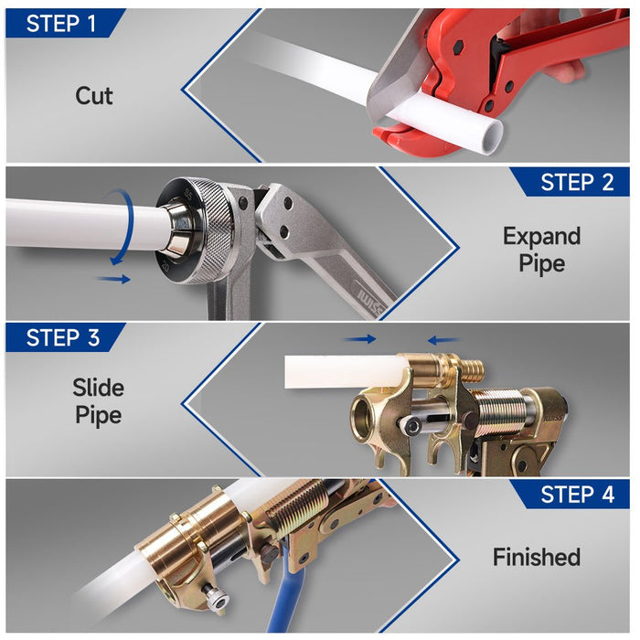 IWS-1232-4 Manual Pipe Press Sliding Tool For S3.2 S4 PEX/PAP Pipe