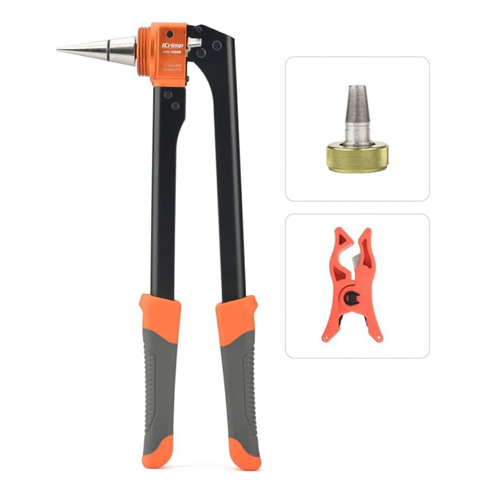 IWS-F1960D PEX Expansion Tool Kit with 3/4 Inch Auto Rotation Expansion Heads & PEX Tubing Cutter, PEX Expander Tool for Uponor Wirsbo ProPEX, PowerPEX PEX Fittings