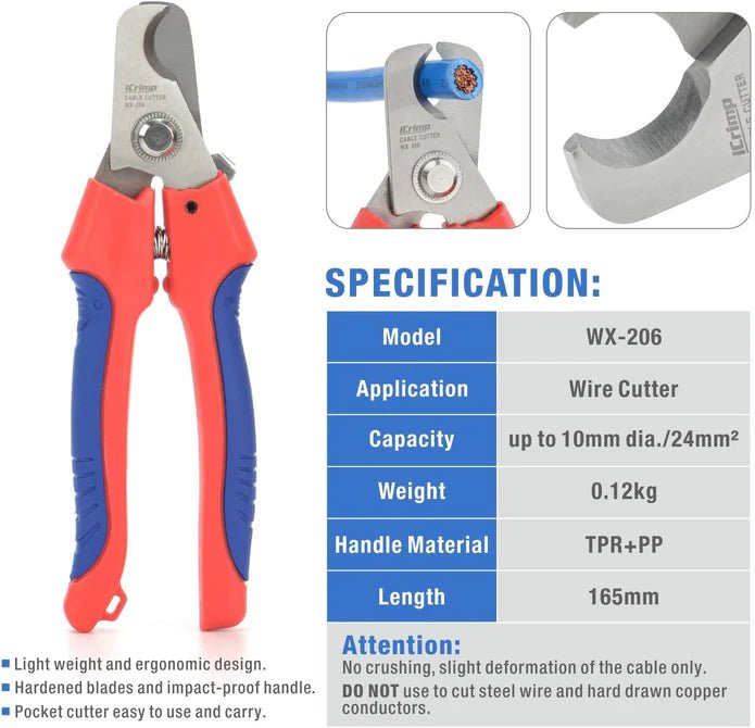 SN-2546B KIT Solar PV Cable Crimping Tool Kit for 2.5/4/6mm² with Stripper, Cutter, Solar Spanner and solar Connectors