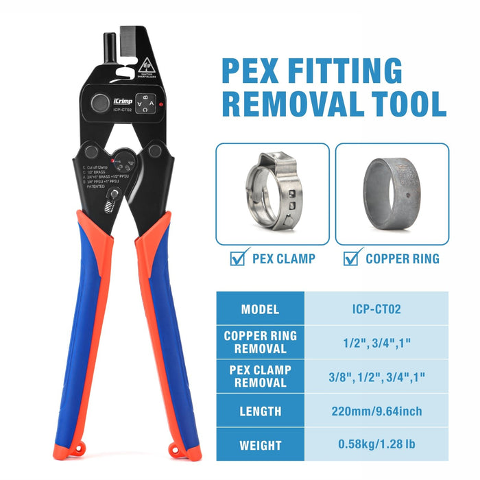 ICP-CT02 PEX Expansion Rings Removal Tool for 1/2,5/8,3/4 &1 in. F1960 expand system